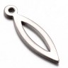 Купить Подвеска Овал острый 19,5*5,3*1мм цвет платины (Хирургическая сталь) с доставкой по России