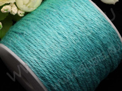 Шпагат 07 пеньковый (конопляный) тонированный 2мм бирюзовый (шнуры) (1м)