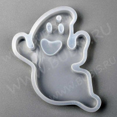 Молд 236 для эпоксидной смолы кулон подвеска Привидение 75*55*10мм (силикон)