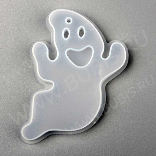 Молд 236 для эпоксидной смолы кулон подвеска Привидение 75*55*10мм (силикон)