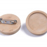 Основа (заготовка) для броши №118 булавка с деревянным сеттингом 25мм Круг 30*30*11мм светлое дерево (Хирургическая сталь и дерево) Купить Основа (заготовка) для броши №118 булавка с деревянным сеттингом 25мм Круг 30*30*11мм светлое дерево (Хирургическая сталь и дерево) с доставкой по России
