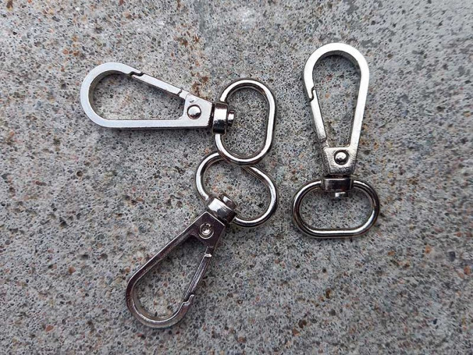 Карабин для брелка 35 сумки 45*21*5мм цвет платины (Iron)