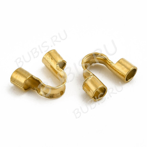 Защита ланки 05-G протектор от перетирания нити и лески 5*7*2мм золотистый (Хирургическая Сталь)