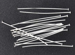 (СКИДКИ!!!) Штифт со шляпкой 45*0,7мм серебристый (Iron) (50шт) 