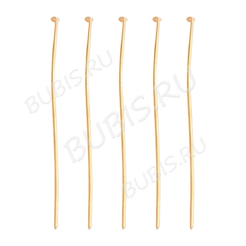 Штифт со шляпкой 50*0,7мм пин светлое золото (Iron)(50шт)