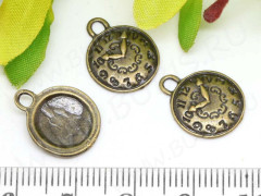 Подвеска Часы 04 15,5*12,5*2мм античная бронза (литьё)