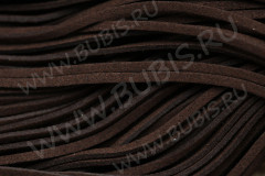 Замшевый шнур 02 плоский 2,5*1,4мм т.коричневый (1м)
