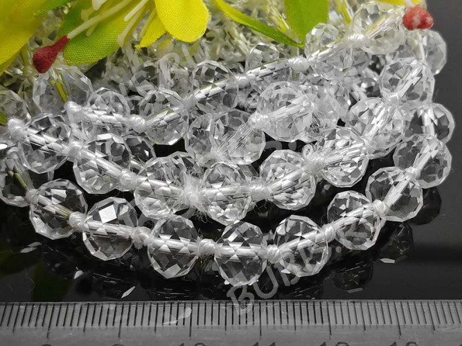 Бусина кристалл Абакус гранёный 10*10*7,5мм чистый прозрачный (имитация Сваровски)