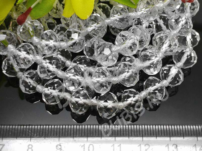 Бусина кристалл Абакус гранёный 10*10*7,5мм чистый прозрачный (имитация Сваровски)