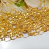 Купить Цепочка I042 с простым плетением звено 6,5*4мм золотистая (Iron) (50см) с доставкой по России