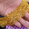 Купить Цепочка I042 с простым плетением звено 6,5*4мм золотистая (Iron) (50см) с доставкой по России