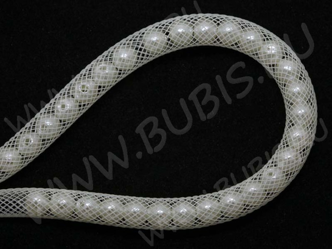 Нейлоновая ювелирная сетка 10мм красная (шнуры) (1м)