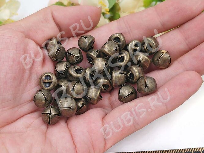 Подвеска Бубенчик 03 3D 9,8*9,8мм античная бронза (Iron) (10шт)