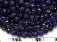 (ОПТ) Бусина округлая 6мм Лазурит с пиритом натуральный (камни) (НИТЬ)