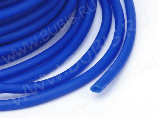 Полиуретановый шнур 13 3мм ПОЛЫЙ синий матовый (1м)