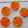 Купить Кабошон Фьюзинг 461 Круглый 14-20мм Оранжевый яркий на прозрачном Тестура Пламя с доставкой по России