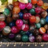 Купить (ОПТ) Бусина округлая ГЛАДКАЯ 10мм Агат Мадагаскарский МИКС (камни) (НИТЬ) с доставкой по России
