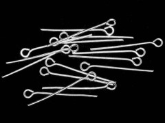 Штифт с петлёй 30*0,7мм пины с ушком серебристый (Iron)(100шт)