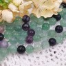 Купить (ОПТ) Бусина округлая 12мм Флюорит натуральный (камни) (НИТЬ) с доставкой по России
