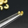 Купить Обжимная бусина 08 разъёмная маскировочная покрывная сахарная 3,5*3,5*2,5мм золотистая (Brass) (10шт.) с доставкой по России