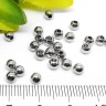 Купить (СКИДКИ!!!) Концевик 113 шарик для мемори чокеров шнуров 3мм отверстие 1,5мм цвет платины (Хирургическая сталь) (10шт) с доставкой по России