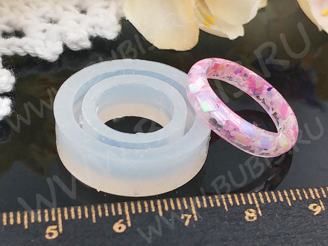 Молд 183 для эпоксидной смолы Кольцо простое 25,5*25,5*7,5мм (силикон)