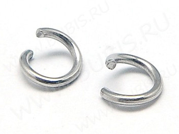 (СКИДКИ!!!) Колечки одинарные 4*0,7мм цвет платины (Хирургическая Ювелирная сталь) (3,15г ок.100шт)