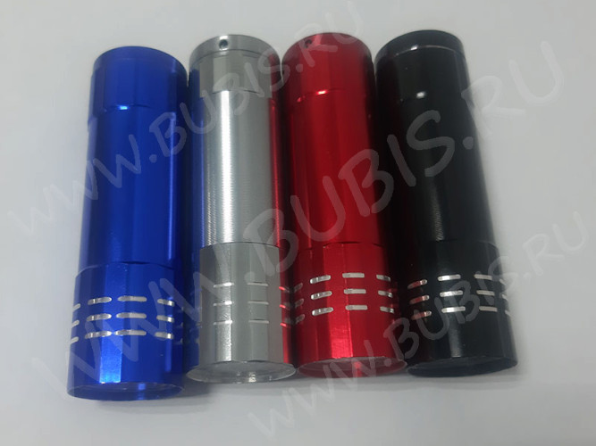 УФ лампа 06 6Вт 9 LED фонарик 8,3*2,4см синий (инструменты для смолы)