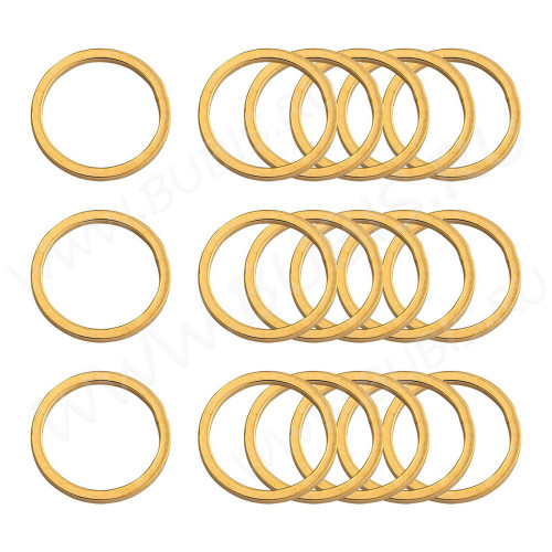 Декоративный элемент 112-G Круг рамка кольцо коннектор 12*12*0,8мм золотистый (Хирургическая ювелирная сталь)