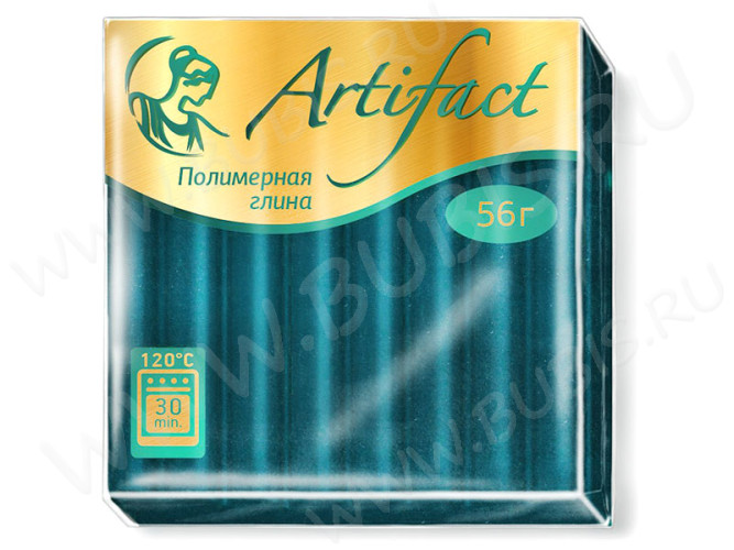 Полимерная глина Артефакт 151 изумрудный классический 56г.