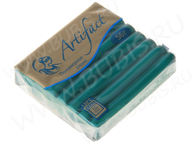 Полимерная глина Артефакт 151 изумрудный классический 56г.