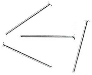 Штифт со шляпкой 30*0,7мм цвет платины (никель) (Iron) (100г) 