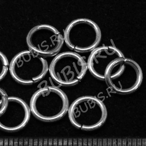 Колечки одинарные 9*1,5мм обычные соединительные цвет платины (Хирургическая сталь)(20шт)