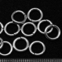 Колечки одинарные 9*1,5мм обычные соединительные цвет платины (Хирургическая сталь)(20шт)