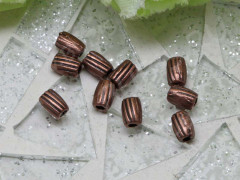 Бусина 144 Бочонок с полосками 4,5*3*3мм античная медь (литьё) (10шт.)