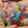 Купить Бусина Округлая 49 Шар матовый 6мм МИКС полупрозрачный (акрил) (50шт.) с доставкой по России