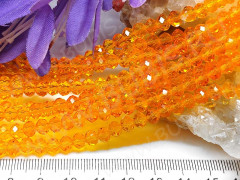 (ОПТ) Бусина Абакус гранёный 6*6*4,5мм Хрусталь оранжевый прозрачный (имитация Сваровски) (100шт.)