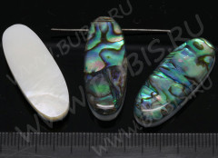 Бусина каменная Овал 26 подвеска 32,5*13*6мм Гелиотис (Пауа) (камни)