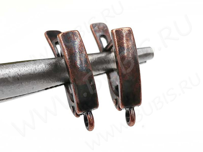 Швензы с английским замком №82 Палочка 18*11*3мм античная медь (Brass) (1 пара)