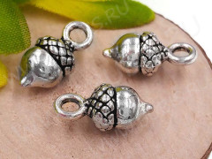 Подвеска Жёлудь 01 3D 13,5*7*6мм античное серебро (литьё)