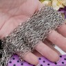 Купить Цепочка I042 с простым плетением звено 6,5*4мм цвет платины (Iron) (50см) с доставкой по России