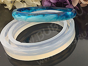 Молд 046 для эпоксидной смолы Браслет с гранями 65*57*8мм (силикон)