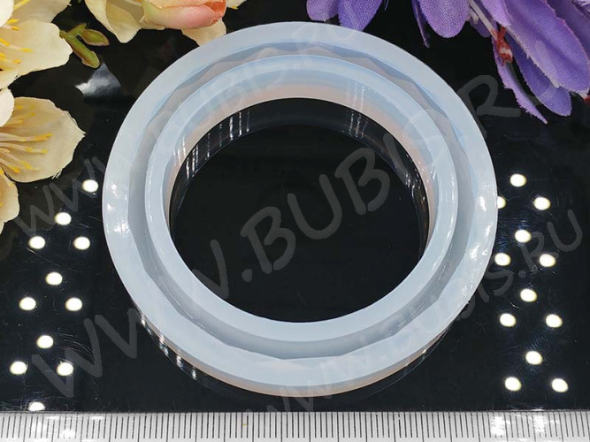 Молд 046 для эпоксидной смолы Браслет с гранями 65*57*8мм (силикон)