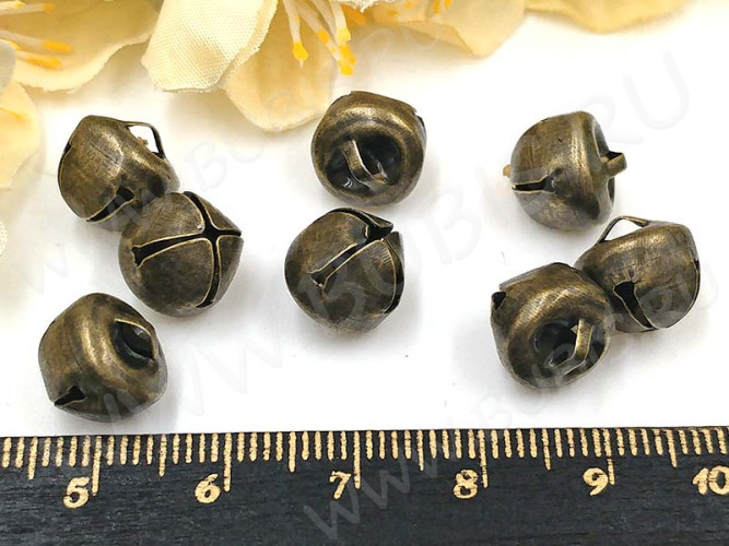 (СКИДКИ!!!) Подвеска Бубенчик 03 3D 9,8*9,8мм античная бронза (Iron) (50шт)