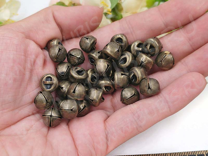 (СКИДКИ!!!) Подвеска Бубенчик 03 3D 9,8*9,8мм античная бронза (Iron) (50шт)