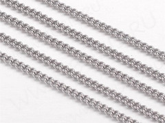 Цепочка S15 Ювелирная сталь 2,8*2*0,6мм цвет платины (Хирургическая сталь)(50см)