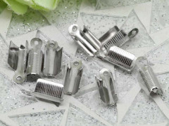 Зажимы №06 ребристые 12*5*4мм цвет платины (Iron) (10шт.)