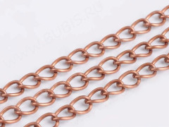 Цепочка I067 простая кручёная звено 5,5*3,5мм античная медь (Iron) (50см)