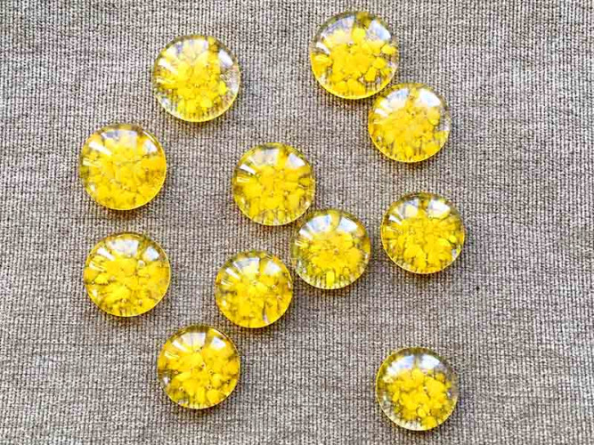 Кабошон Фьюзинг 512 Круглый 14-22мм Крошка Опаловый оранжевый Текстура хлопья полупрозрачный