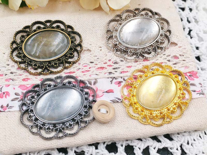 (СКИДКИ!!!) Кабошон стеклянный 02 Овал 25*18*6мм прозрачный (стекло) (10шт.)